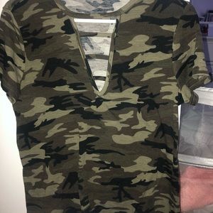flowy army shirt
